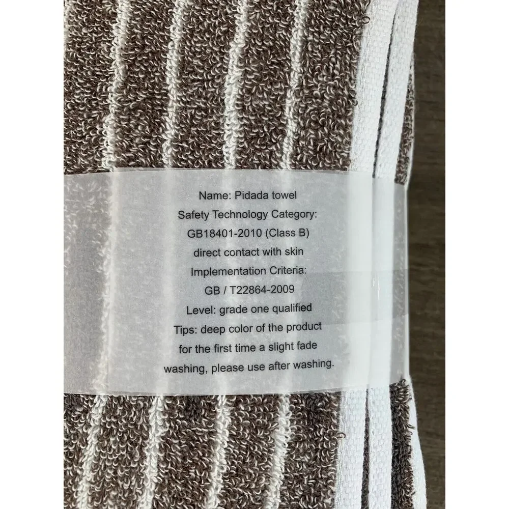 Hand Towels Set Of 2 100% Cotton Striped Pattern Absorbent Soft Decorative Towel